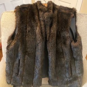 Faux fur vest.